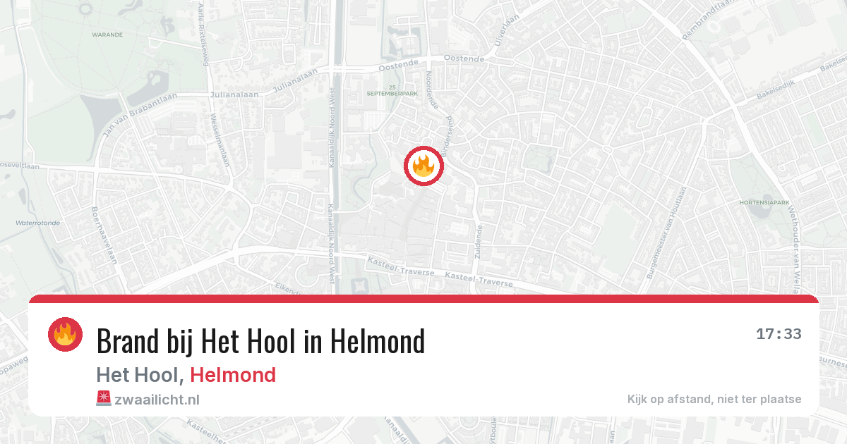 Brand bij Het Hool in Helmond — 2 jun 2026