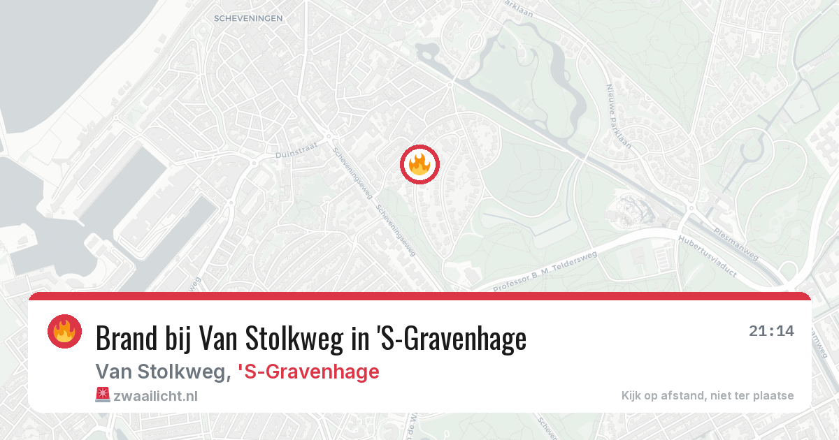 Brand bij Van Stolkweg in 'S-Gravenhage — 12 aug 2026