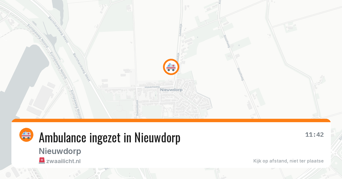 Ambulance ingezet in Nieuwdorp — 26 mrt 2026