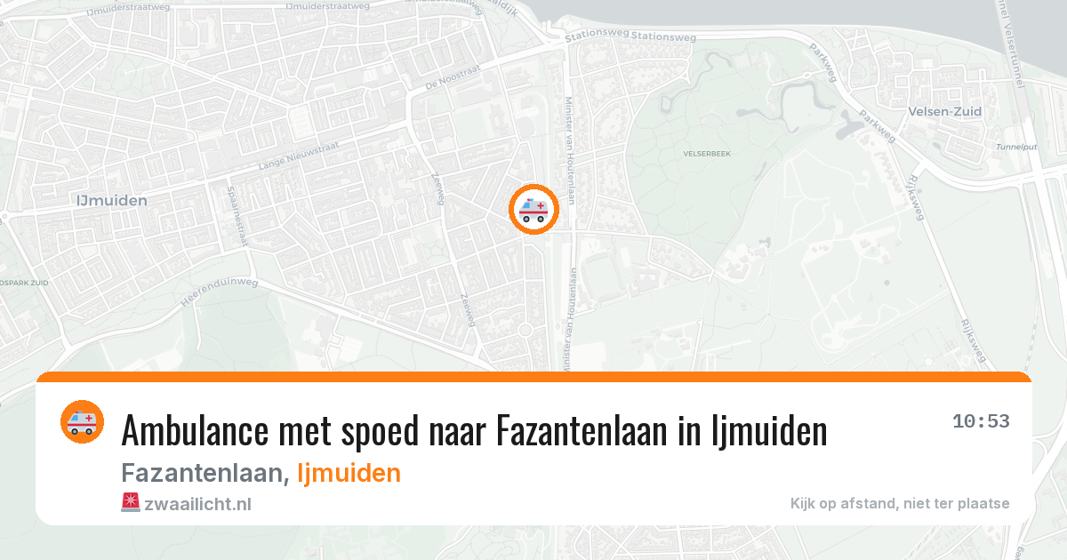 Ambulance met spoed naar Fazantenlaan in Ijmuiden — 25 mei 2026