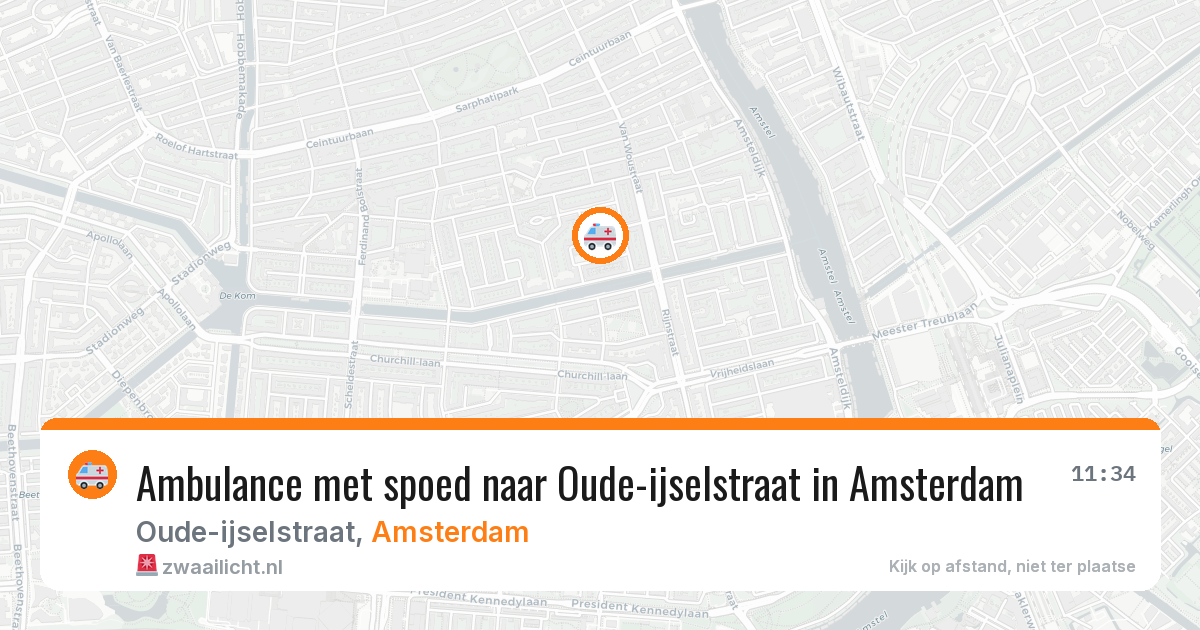 Ambulance met spoed naar Oude-ijselstraat in Amsterdam — 26 mei 2026