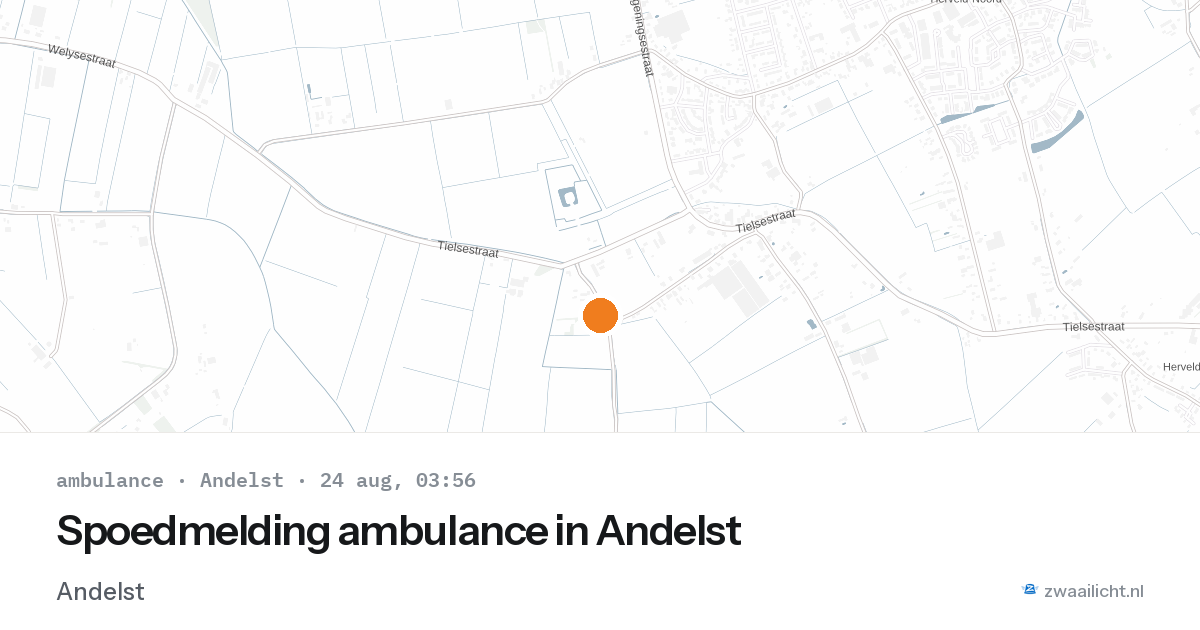 Spoedmelding ambulance in Andelst — 24 aug 2026