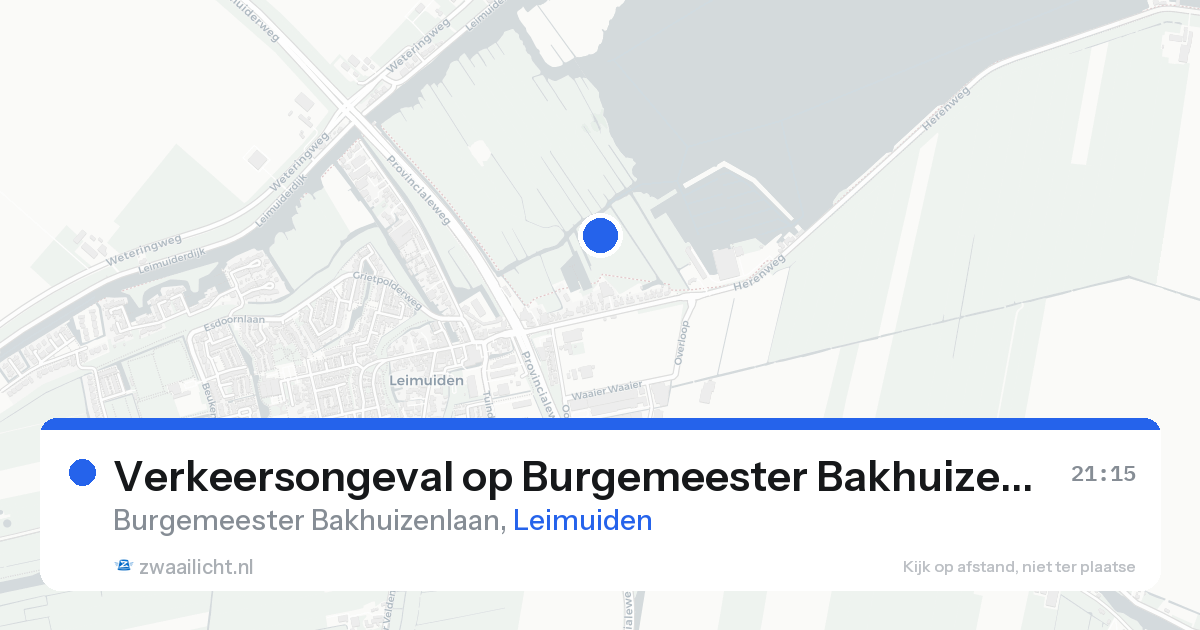 Verkeersongeval op Burgemeester Bakhuizenlaan in Leimuiden — 18 aug 2026