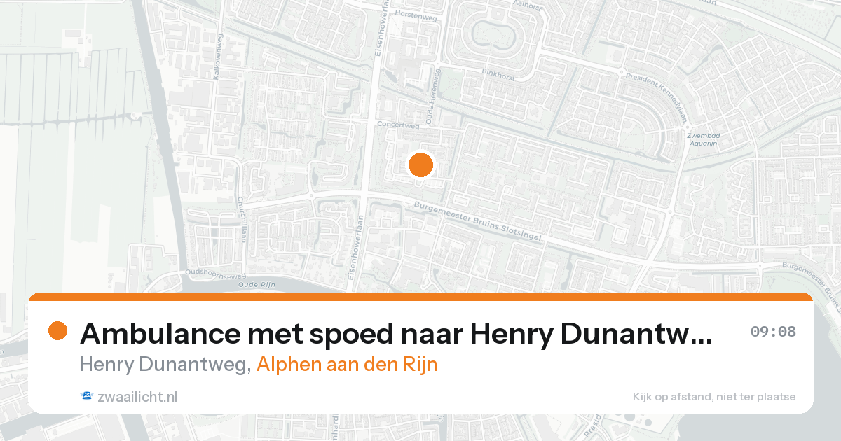 Ambulance met spoed naar Henry Dunantweg in Alphen aan den Rijn — 2 jul 2026