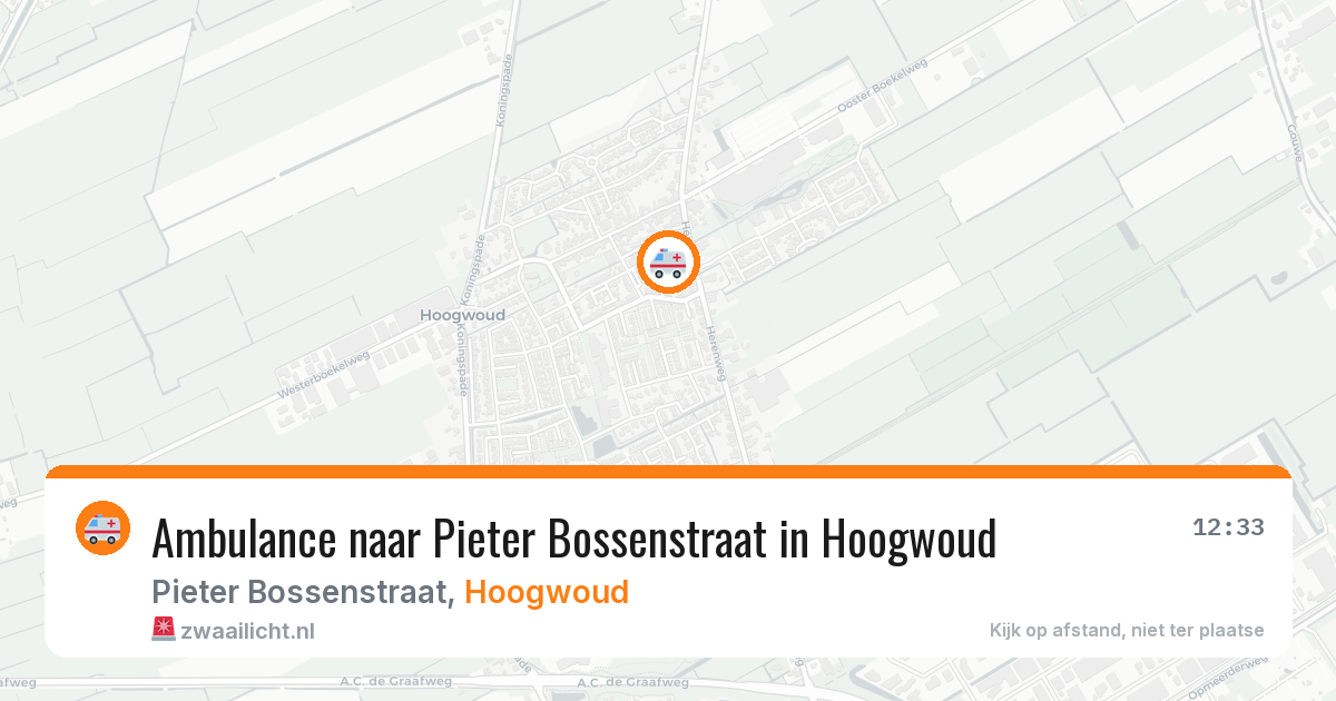 Ambulance naar Pieter Bossenstraat in Hoogwoud — 30 mrt 2026