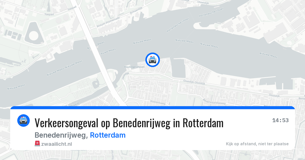 Verkeersongeval op Benedenrijweg in Rotterdam — 20 jun 2026