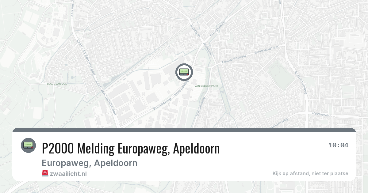P2000 Melding Europaweg, Apeldoorn — 7 mrt 2026