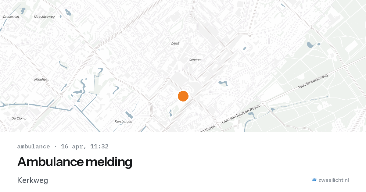 Ambulance melding — 16 apr 2026