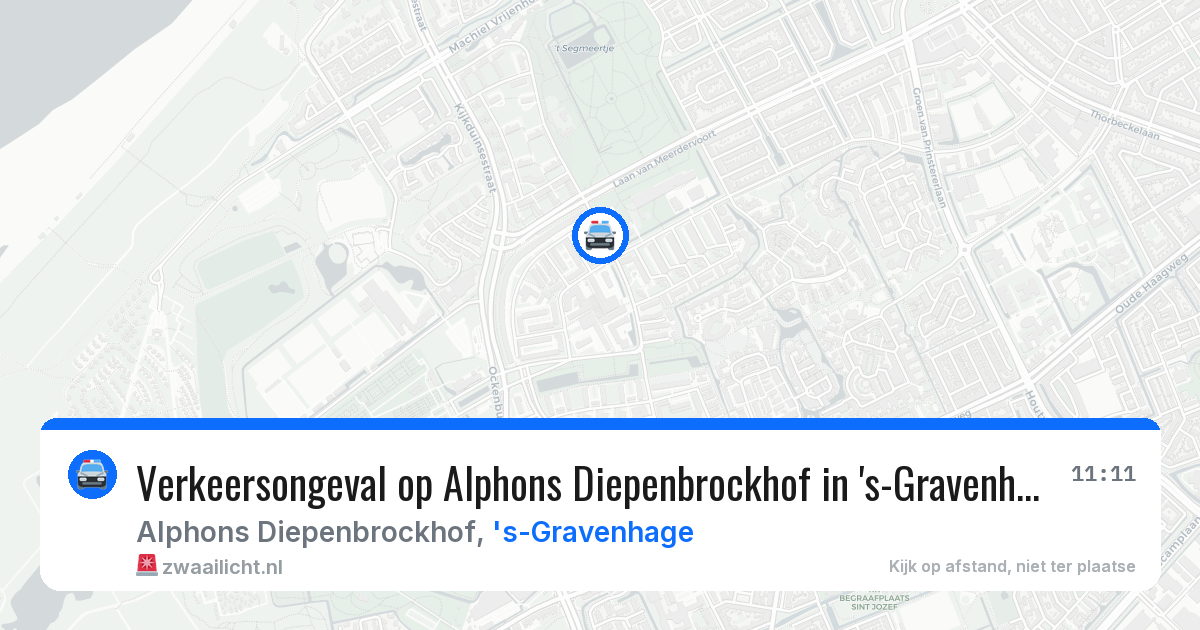 Verkeersongeval op Alphons Diepenbrockhof in 's-Gravenhage — 28 jan 2026