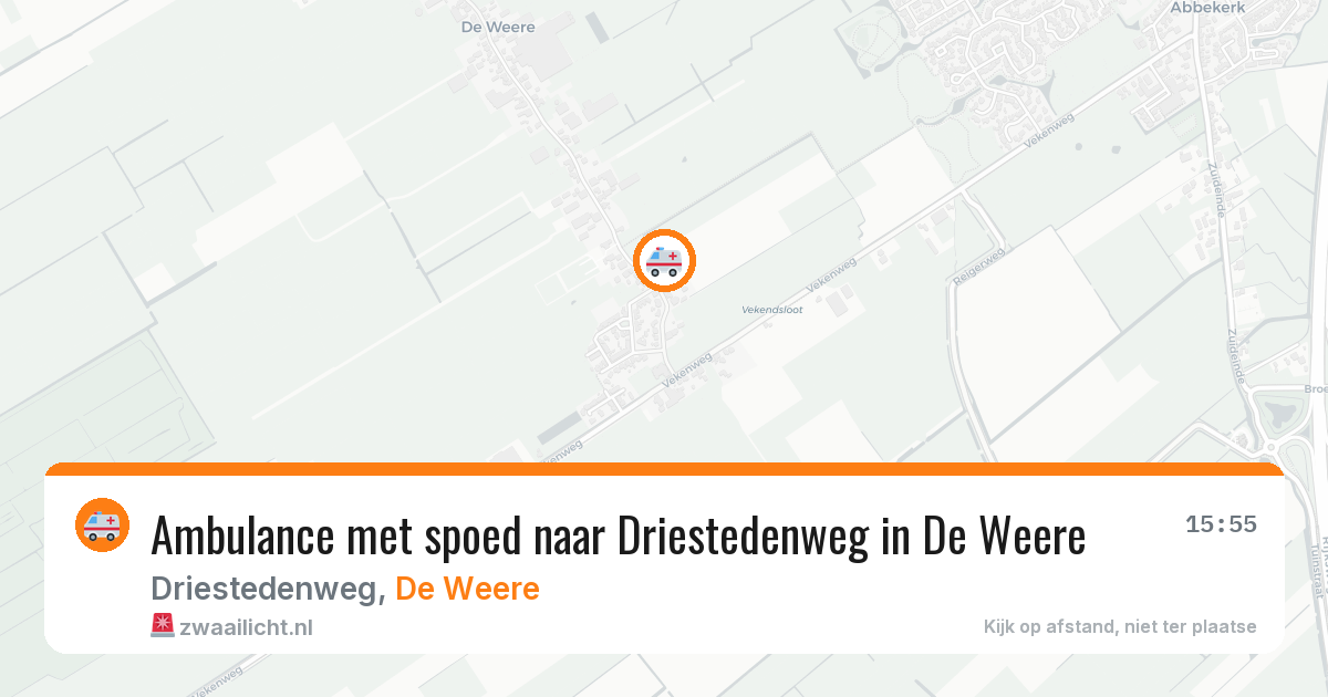 Ambulance met spoed naar Driestedenweg in De Weere — 16 mei 2026
