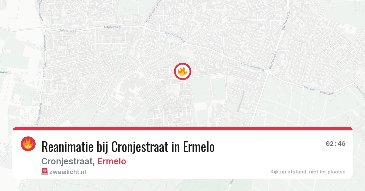 Reanimatie bij Cronjestraat in Ermelo — 25 mei 2026