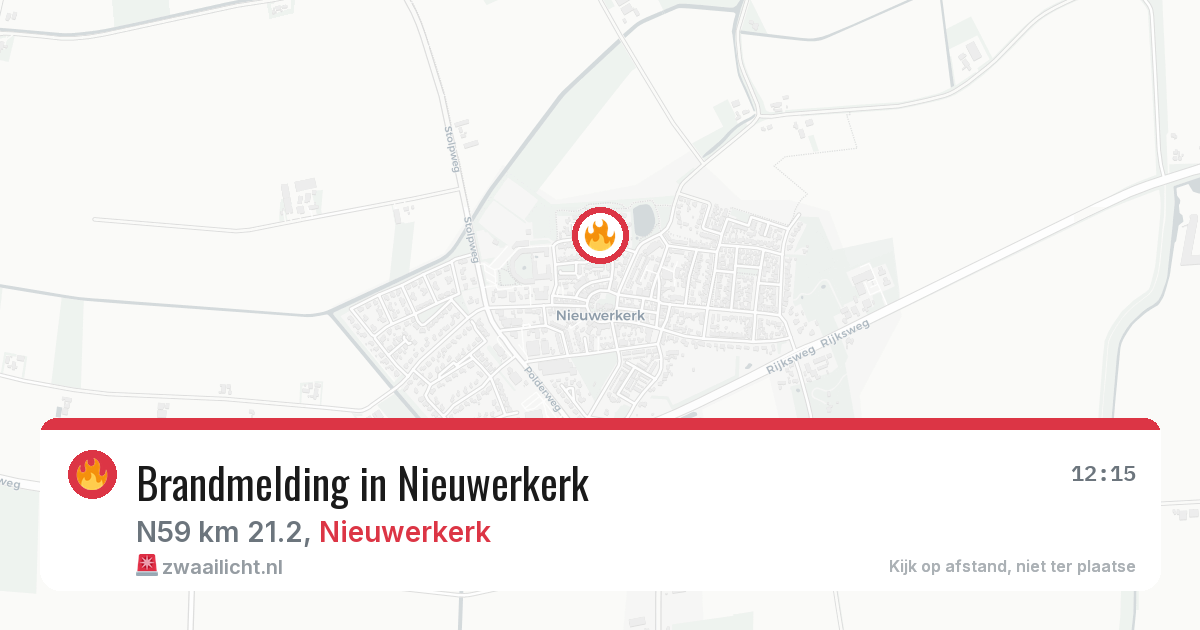 Brandmelding in Nieuwerkerk — 5 apr 2026