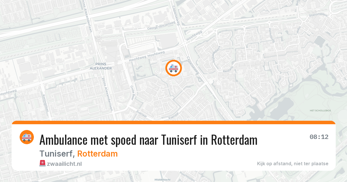 Ambulance met spoed naar Tuniserf in Rotterdam — 19 jun 2026