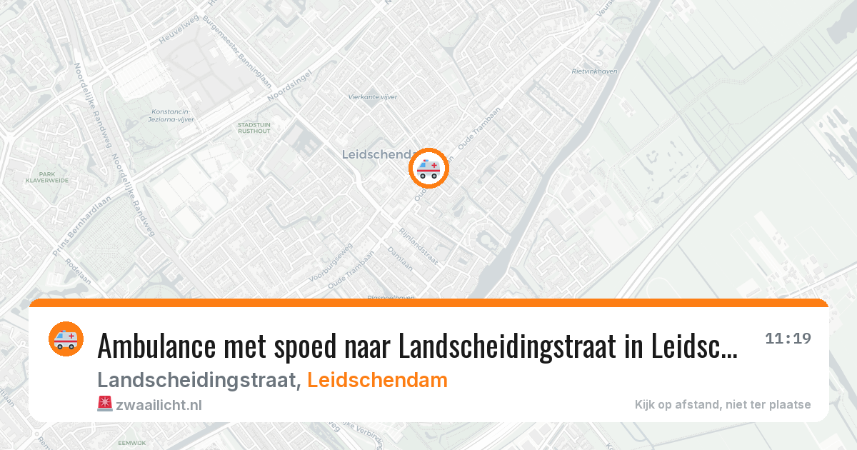 Ambulance met spoed naar Landscheidingstraat in Leidschendam — 8 apr 2026