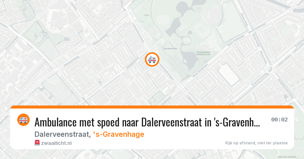 Ambulance met spoed naar Dalerveenstraat in 's-Gravenhage — 12 aug 2026