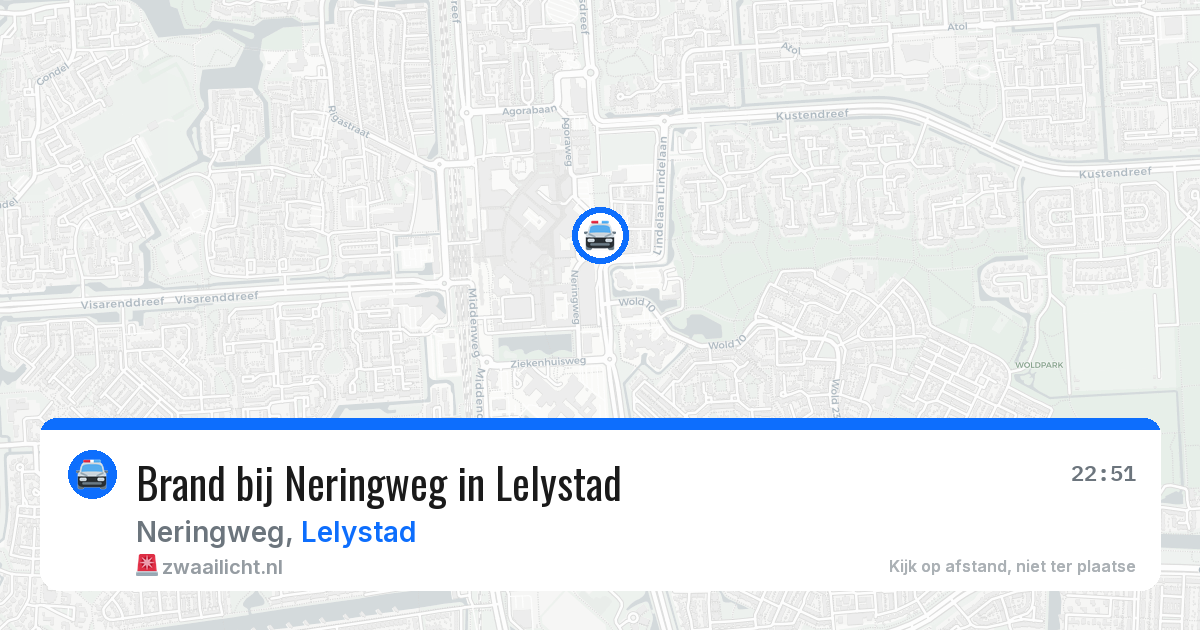 Brand bij Neringweg in Lelystad — 7 aug 2026