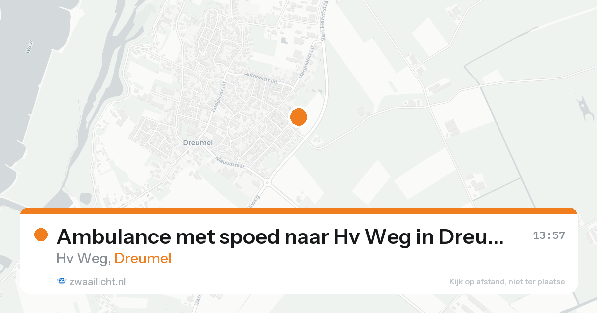 Ambulance met spoed naar Hv Weg in Dreumel — 16 aug 2026