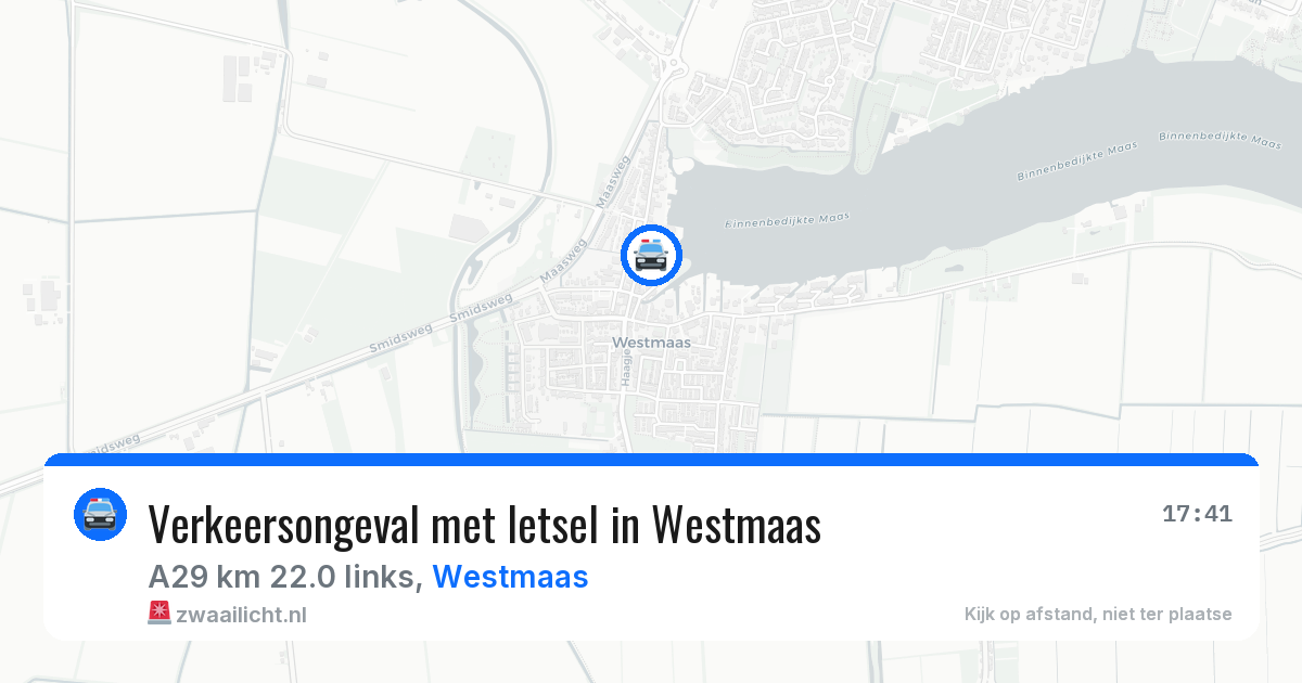Verkeersongeval met letsel in Westmaas — 3 jul 2026