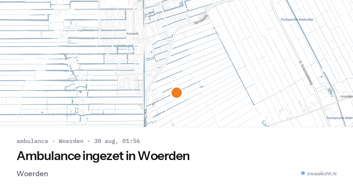 Ambulance ingezet in Woerden — 29 aug 2026