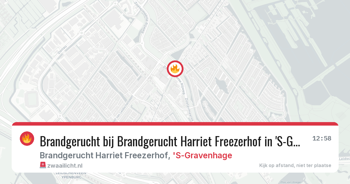 Brandgerucht bij Brandgerucht Harriet Freezerhof in 'S-Gravenhage — 8 feb 2026