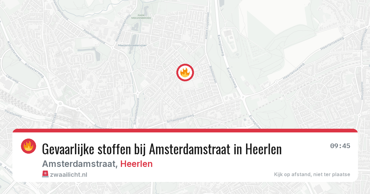 Gevaarlijke stoffen bij Amsterdamstraat in Heerlen — 17 jun 2026