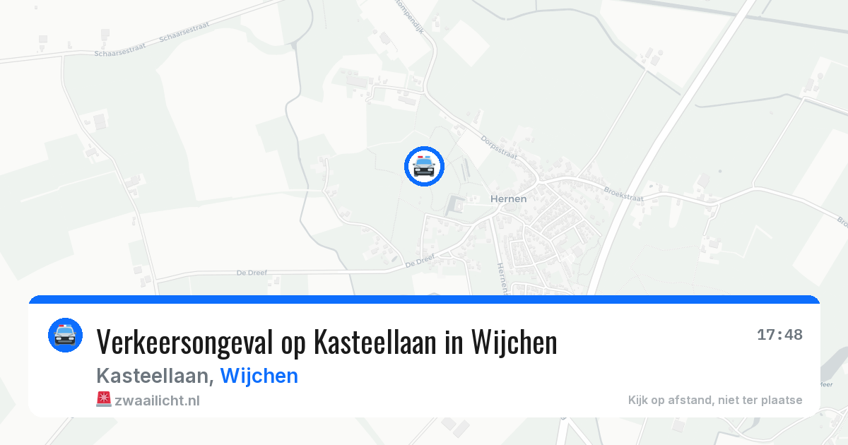 Verkeersongeval op Kasteellaan in Wijchen — 20 jan 2026