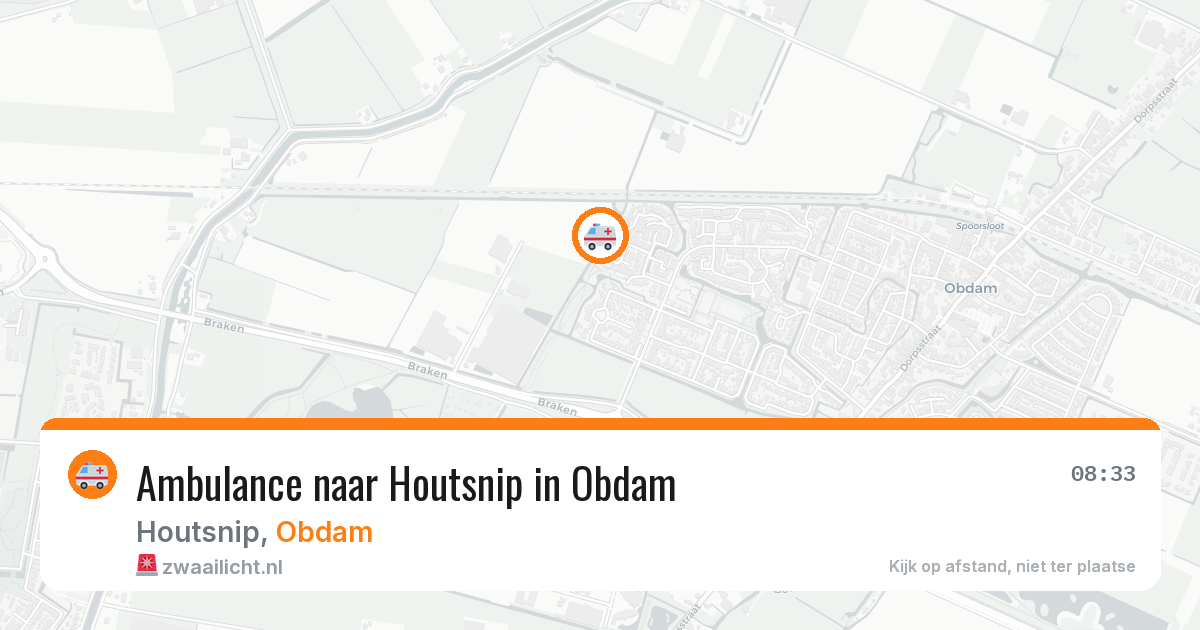Ambulance naar Houtsnip in Obdam — 25 apr 2026