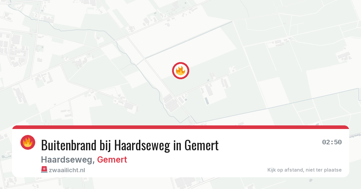 Buitenbrand bij Haardseweg in Gemert — 15 mrt 2026