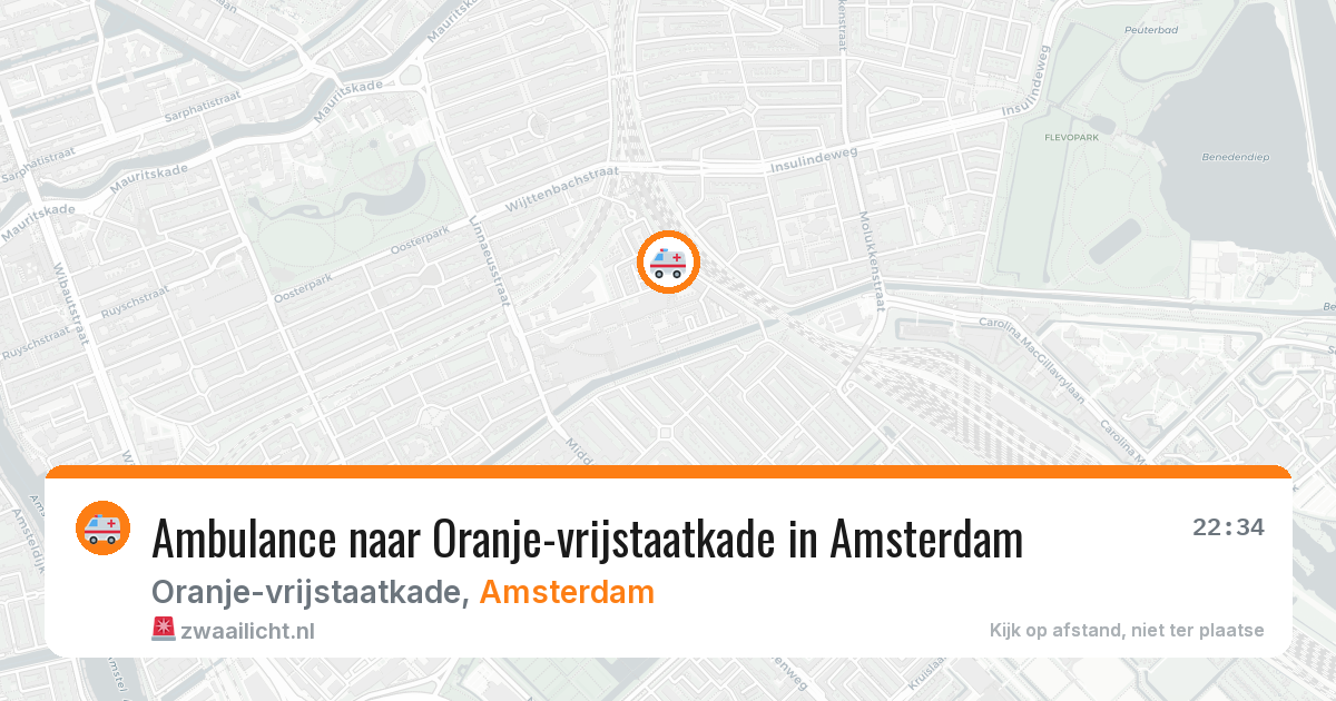 Ambulance naar Oranje-vrijstaatkade in Amsterdam — 8 feb 2026