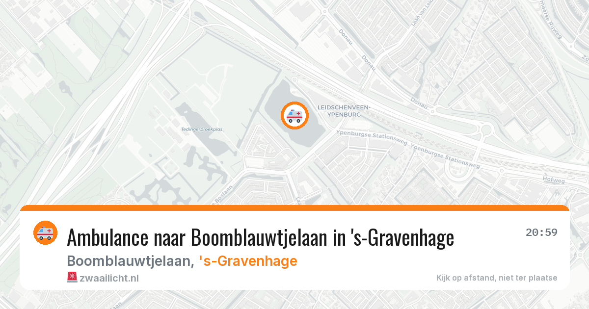 Ambulance naar Boomblauwtjelaan in 's-Gravenhage — 8 jun 2026