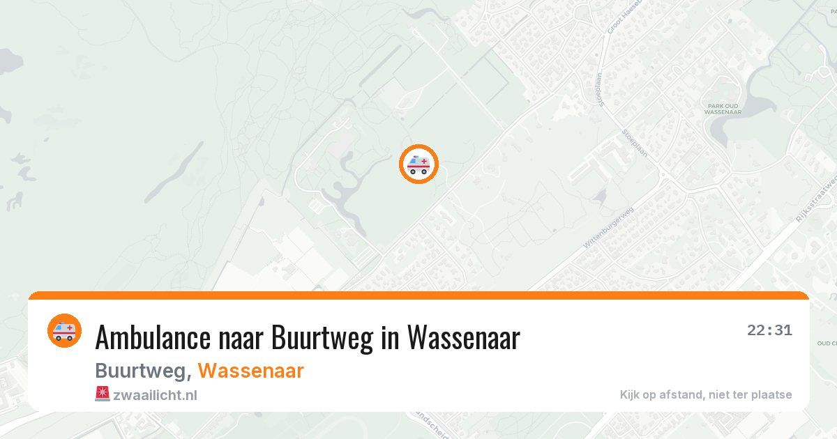 Ambulance naar Buurtweg in Wassenaar — 13 aug 2026
