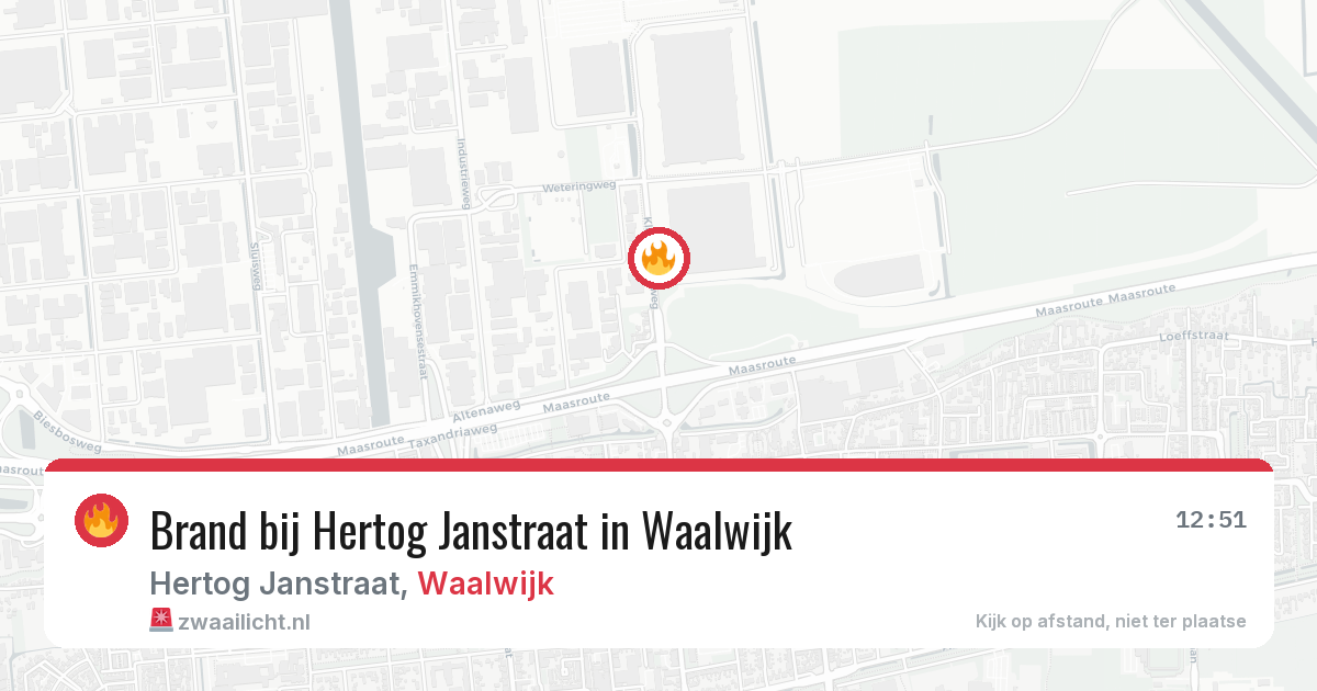 Brand bij Hertog Janstraat in Waalwijk — 22 jul 2026