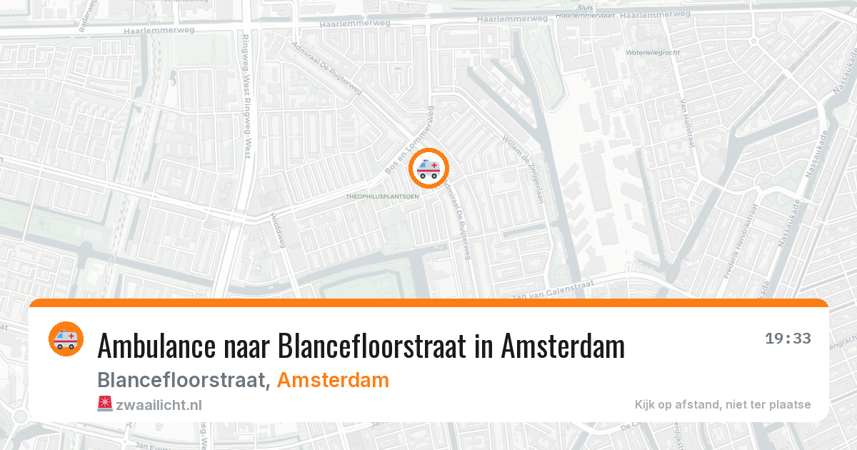 Ambulance naar Blancefloorstraat in Amsterdam — 1 jun 2026