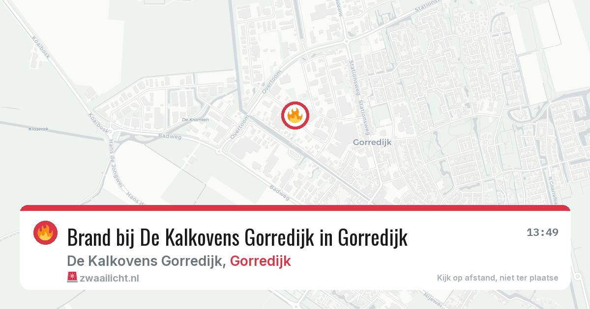 Brand bij De Kalkovens Gorredijk in Gorredijk — 7 jul 2026