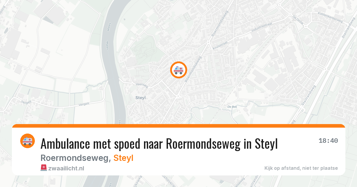 Ambulance met spoed naar Roermondseweg in Steyl — 27 jul 2026
