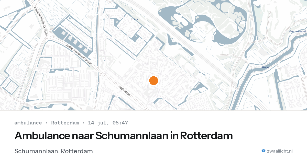Ambulance naar Schumannlaan in Rotterdam — 23 apr 2026