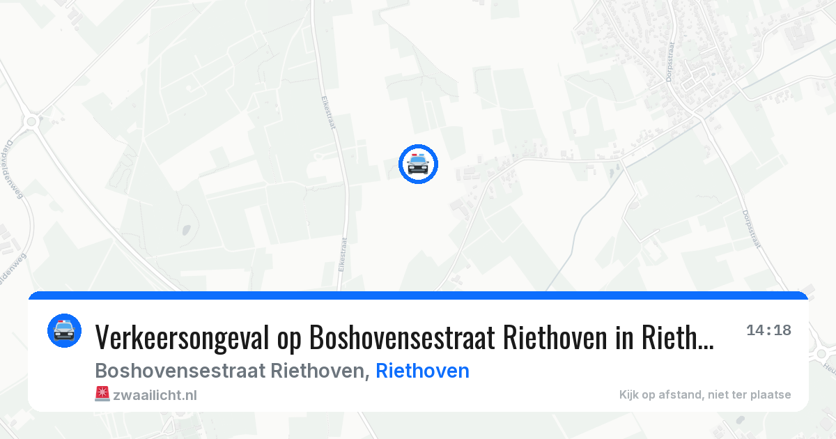 Verkeersongeval op Boshovensestraat Riethoven in Riethoven — 21 mrt 2026