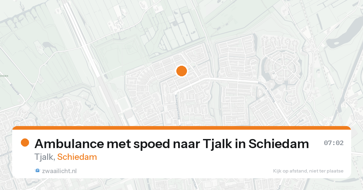 Ambulance met spoed naar Tjalk in Schiedam — 26 mei 2026