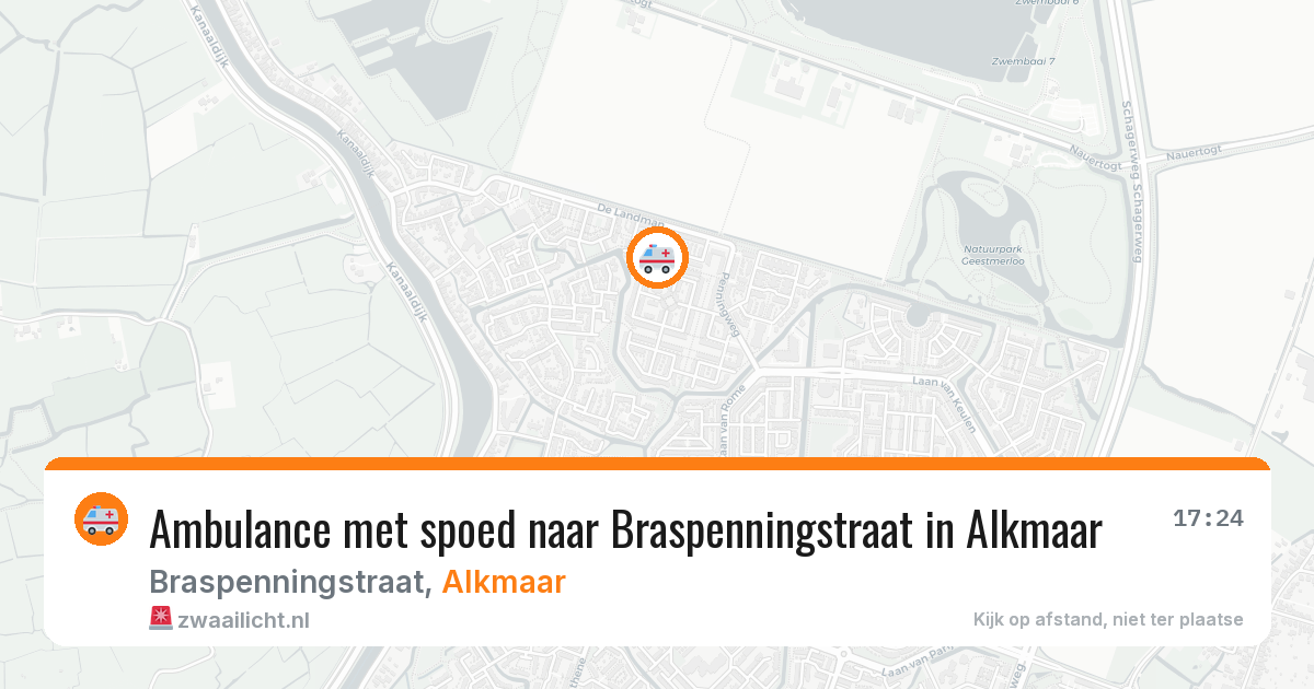 Ambulance met spoed naar Braspenningstraat in Alkmaar — 4 mrt 2026