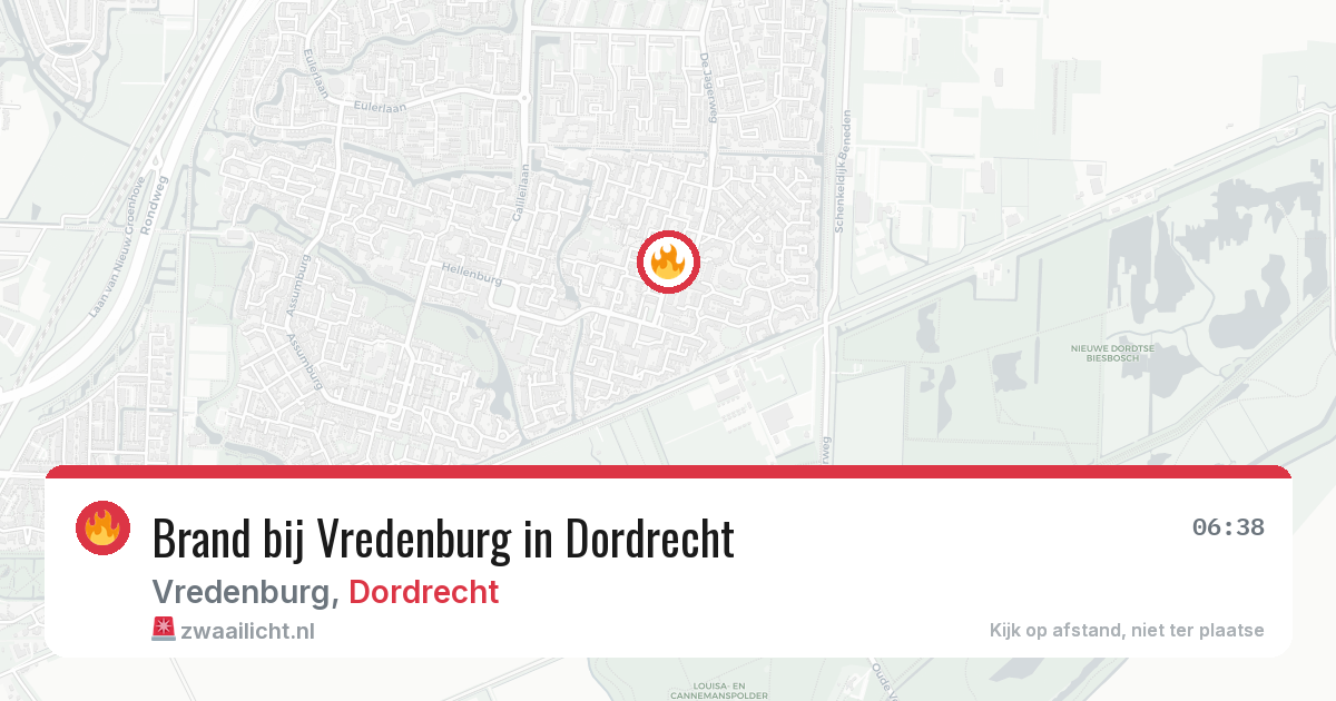 Brand bij Vredenburg in Dordrecht — 6 mei 2026