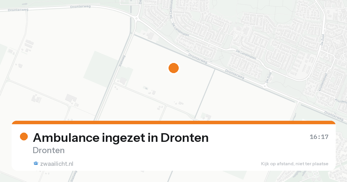 Ambulance ingezet in Dronten — 16 aug 2026
