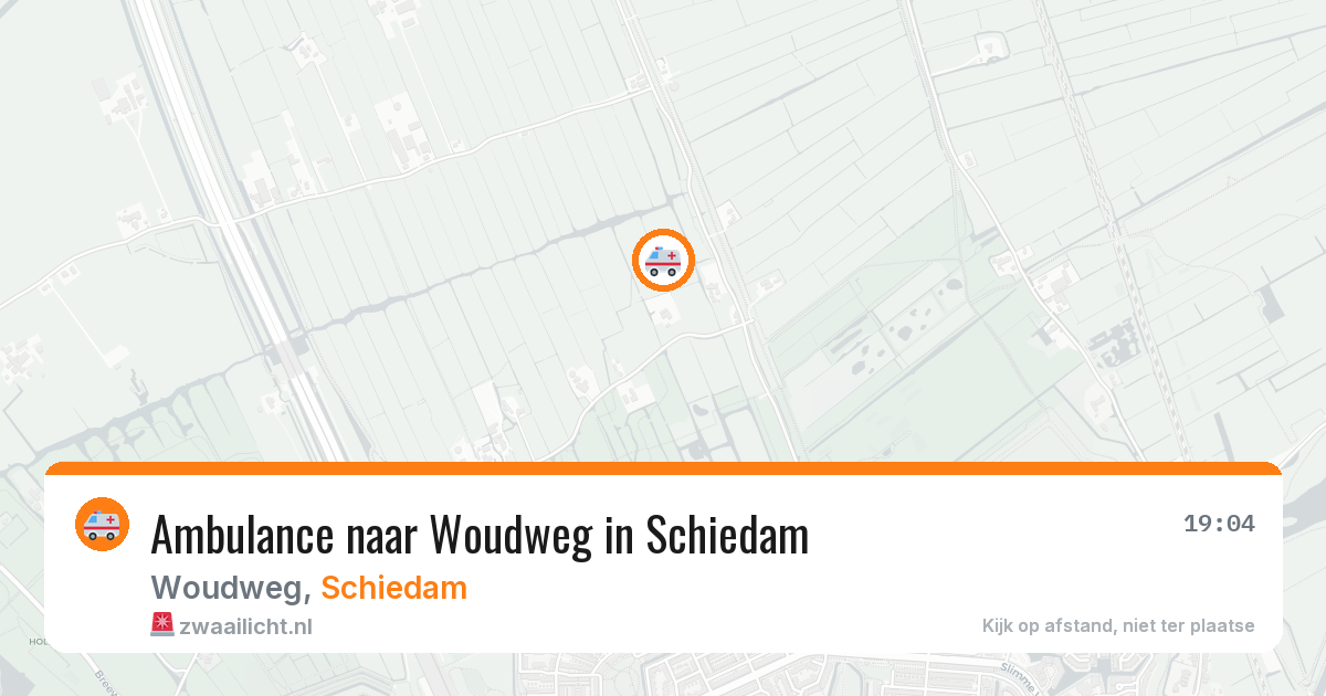 Ambulance naar Woudweg in Schiedam — 20 apr 2026