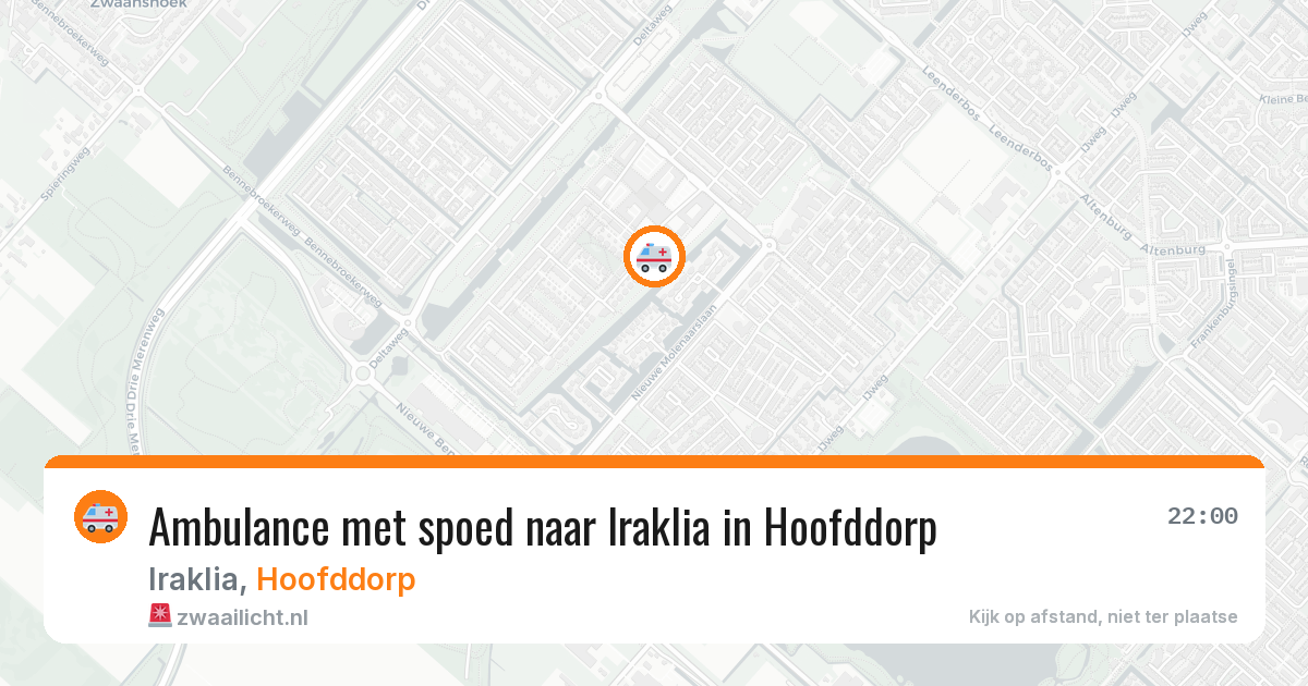 Ambulance met spoed naar Iraklia in Hoofddorp — 11 aug 2026