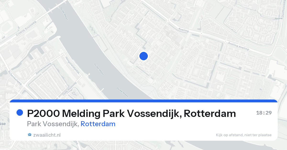 P2000 Melding Park Vossendijk, Rotterdam — 16 aug 2026