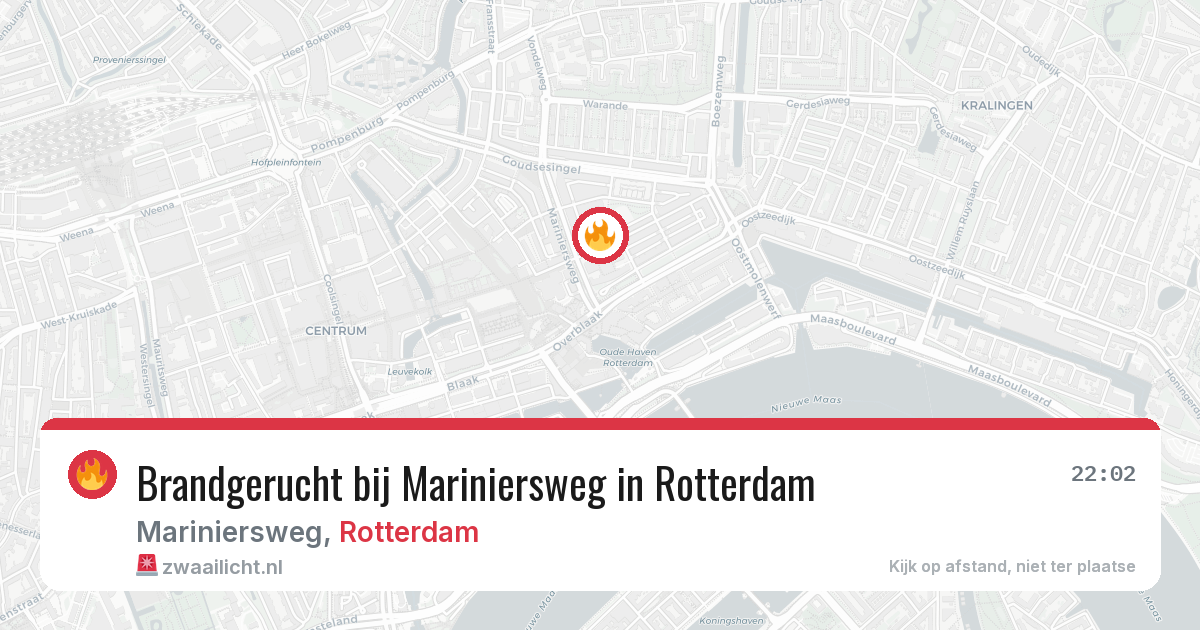 Brandgerucht bij Mariniersweg in Rotterdam — 4 mrt 2026