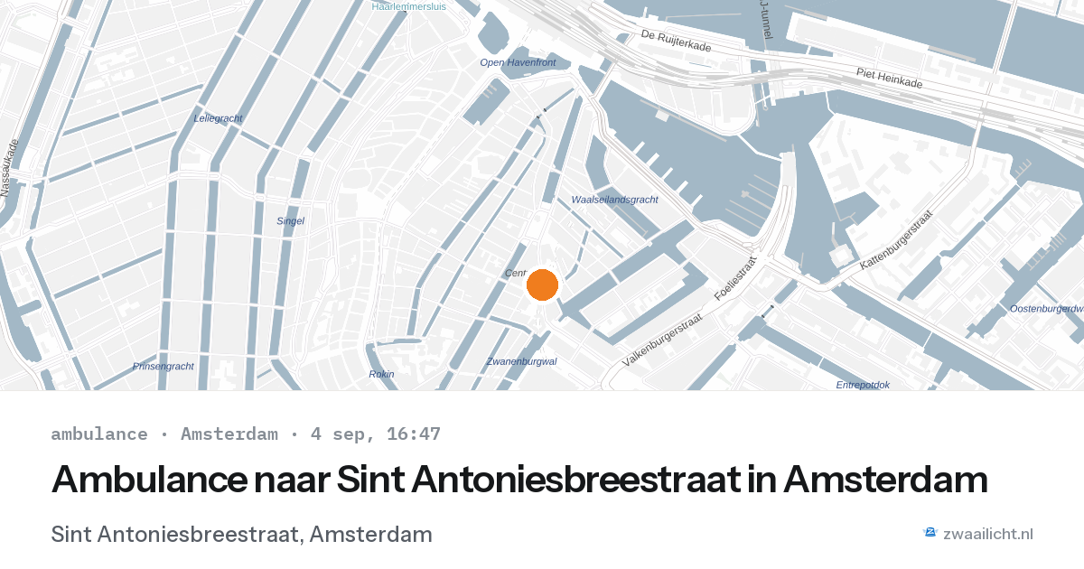 Ambulance naar Sint Antoniesbreestraat in Amsterdam — 4 sep 2026