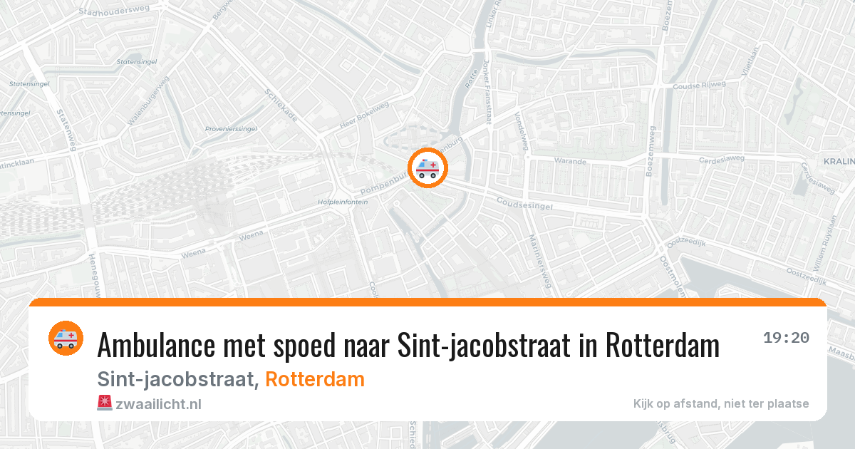 Ambulance met spoed naar Sint-jacobstraat in Rotterdam — 17 apr 2026