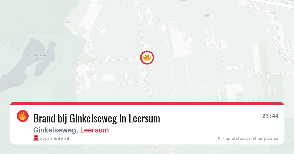 Brand bij Ginkelseweg in Leersum — 24 mei 2026