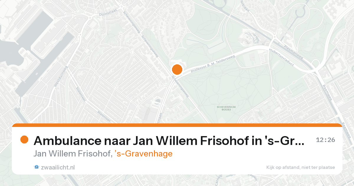 Ambulance naar Jan Willem Frisohof in 's-Gravenhage — 22 aug 2026