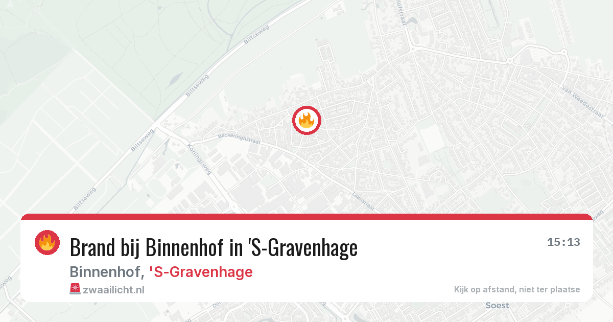 Brand bij Binnenhof in 'S-Gravenhage — 6 mrt 2026